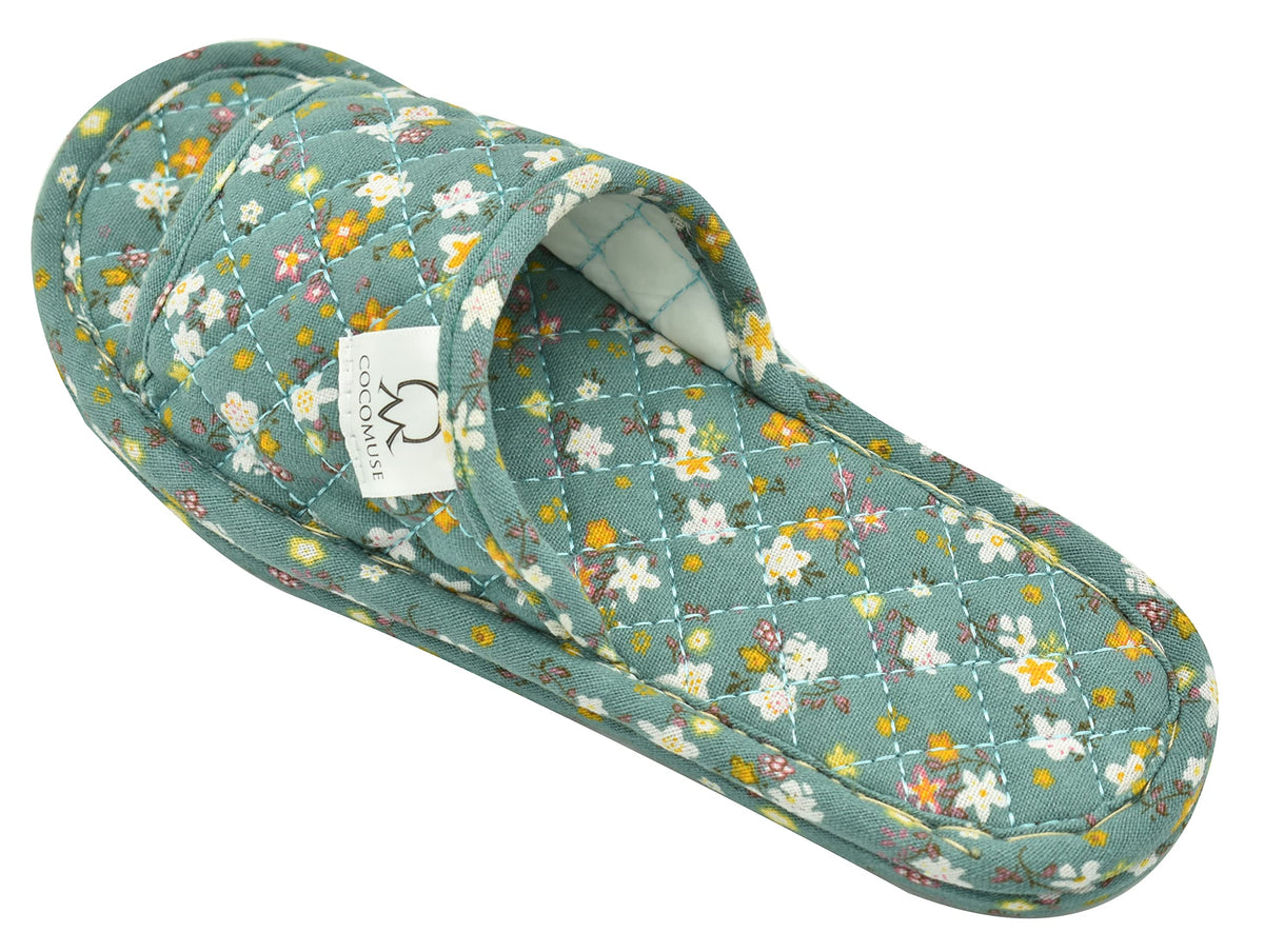 Ultralight Soft Indoor Open Toe Cotton linen Slippers Absorb Sweat Cloth Bottom House Slippers
