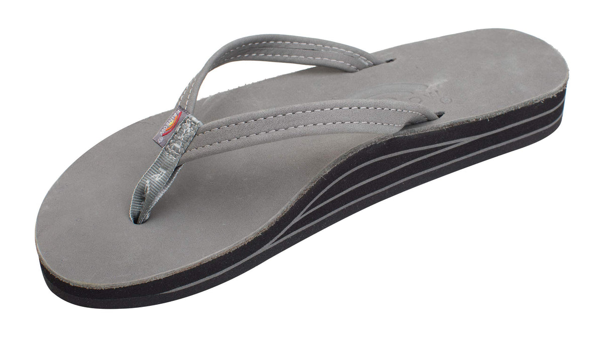 Rainbow Sandals Women's Double Layer, Narrow Strap, Leather Sandals w/Arch