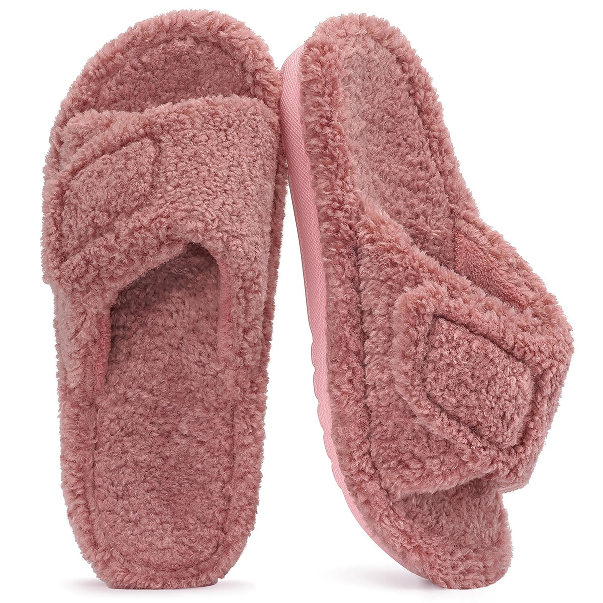 shevalues Orthopedic Slippers for Women with Arch Support Adjustable Open Toe House Shoes for Plantar Fasciitis