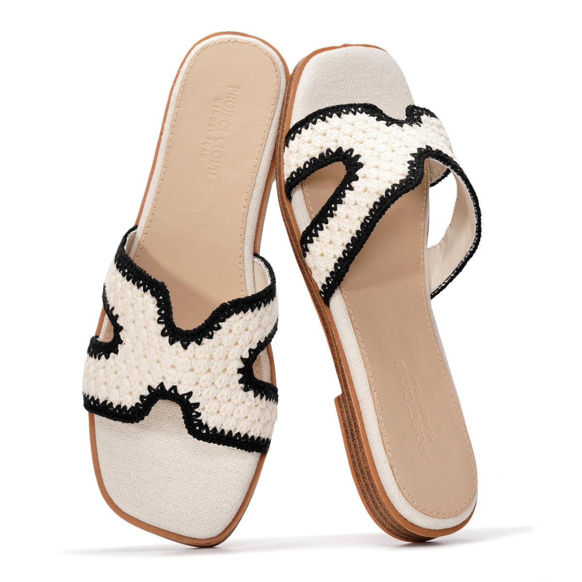 Project Cloud 100% Genuine Leather Sandals Women Flats For Women (Jannel)