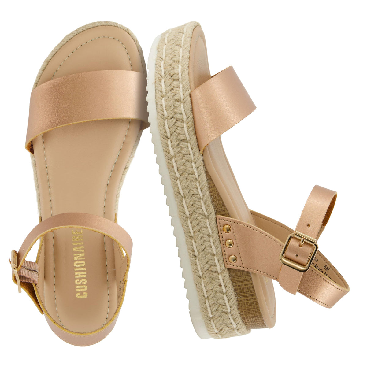 CUSHIONAIRE Melissa Espadrille Platform Sandals For Women with Adjustable Ankle Strap and Memory Foam Insole-Comfortable Womens Sandals for Summer