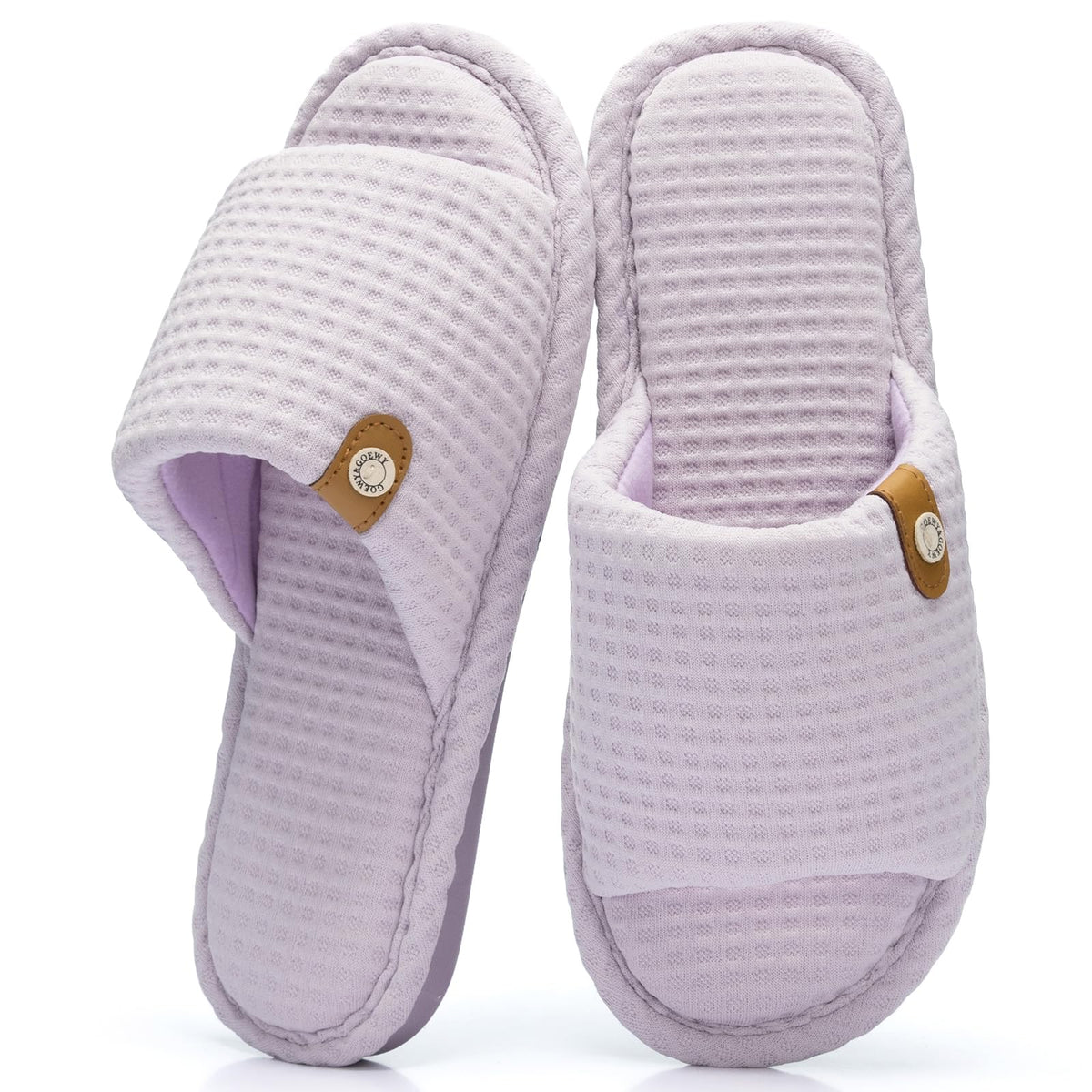 GOEWY Open Toe Slippers for Women Memory Foam House Shoes indoor outdoor