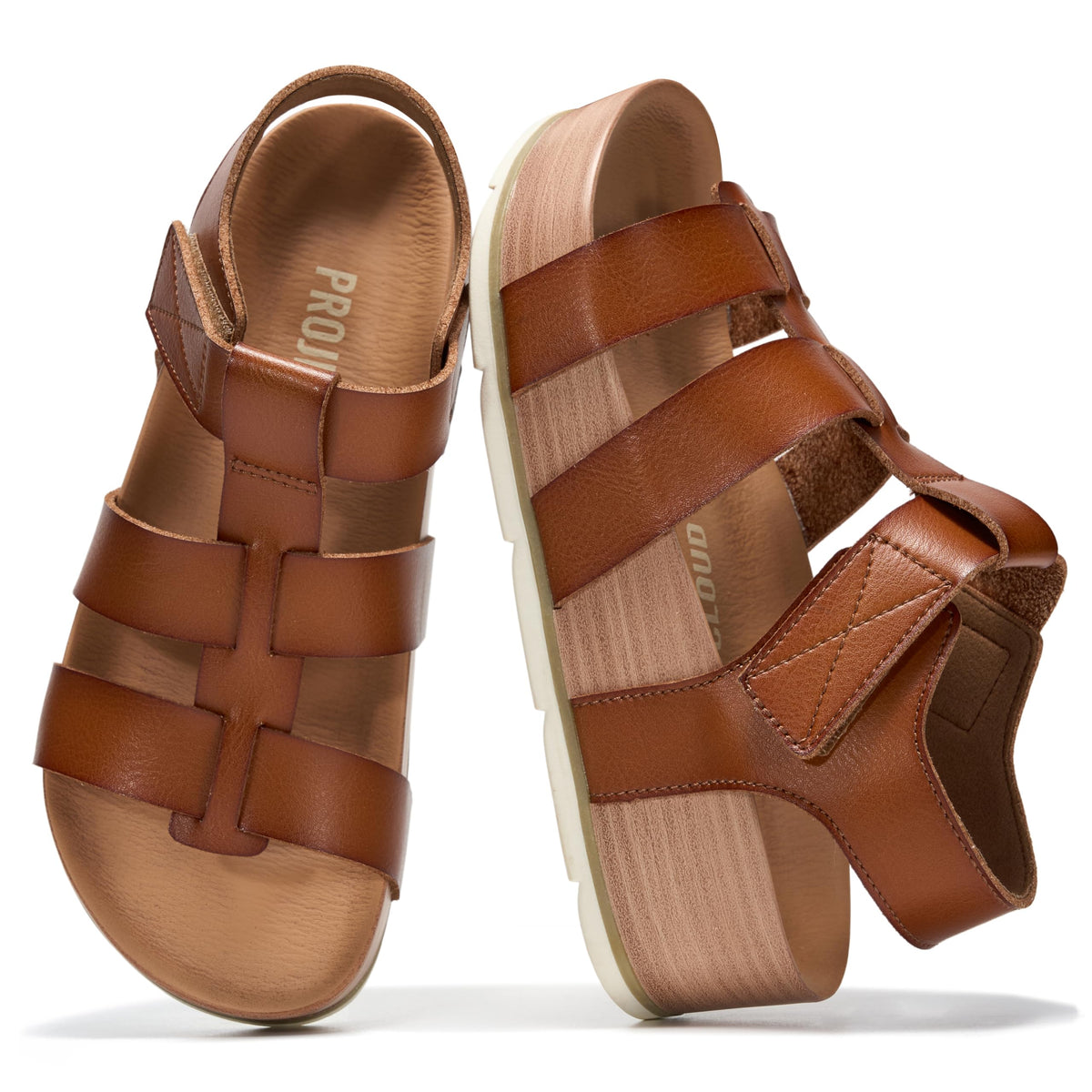 Project Cloud Platform Sandals for Women Strappy Wedges Plush Insole 2026