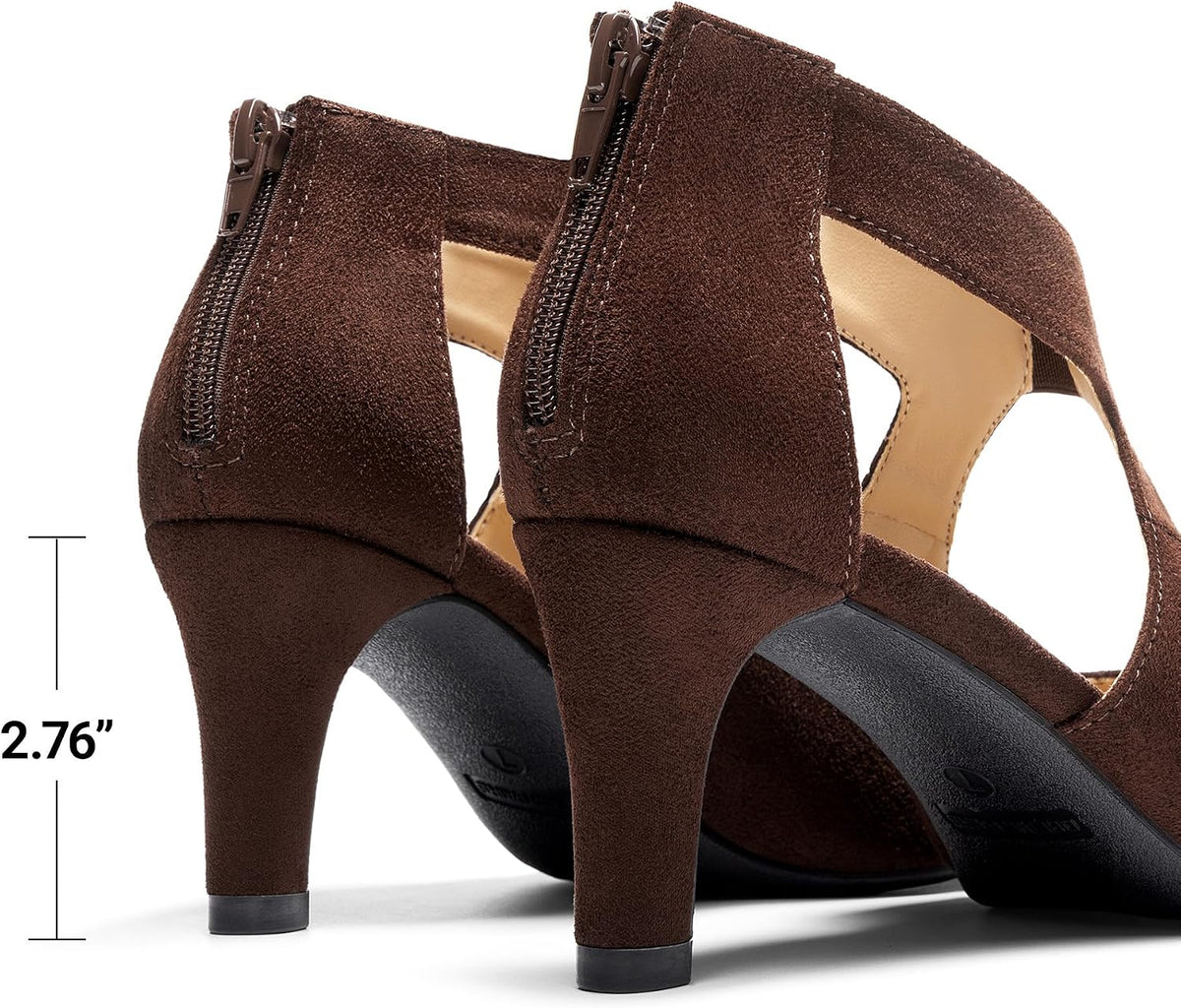 DREAM PAIRS Women's Pumps Closed Pointed Toe Kitten Heels
