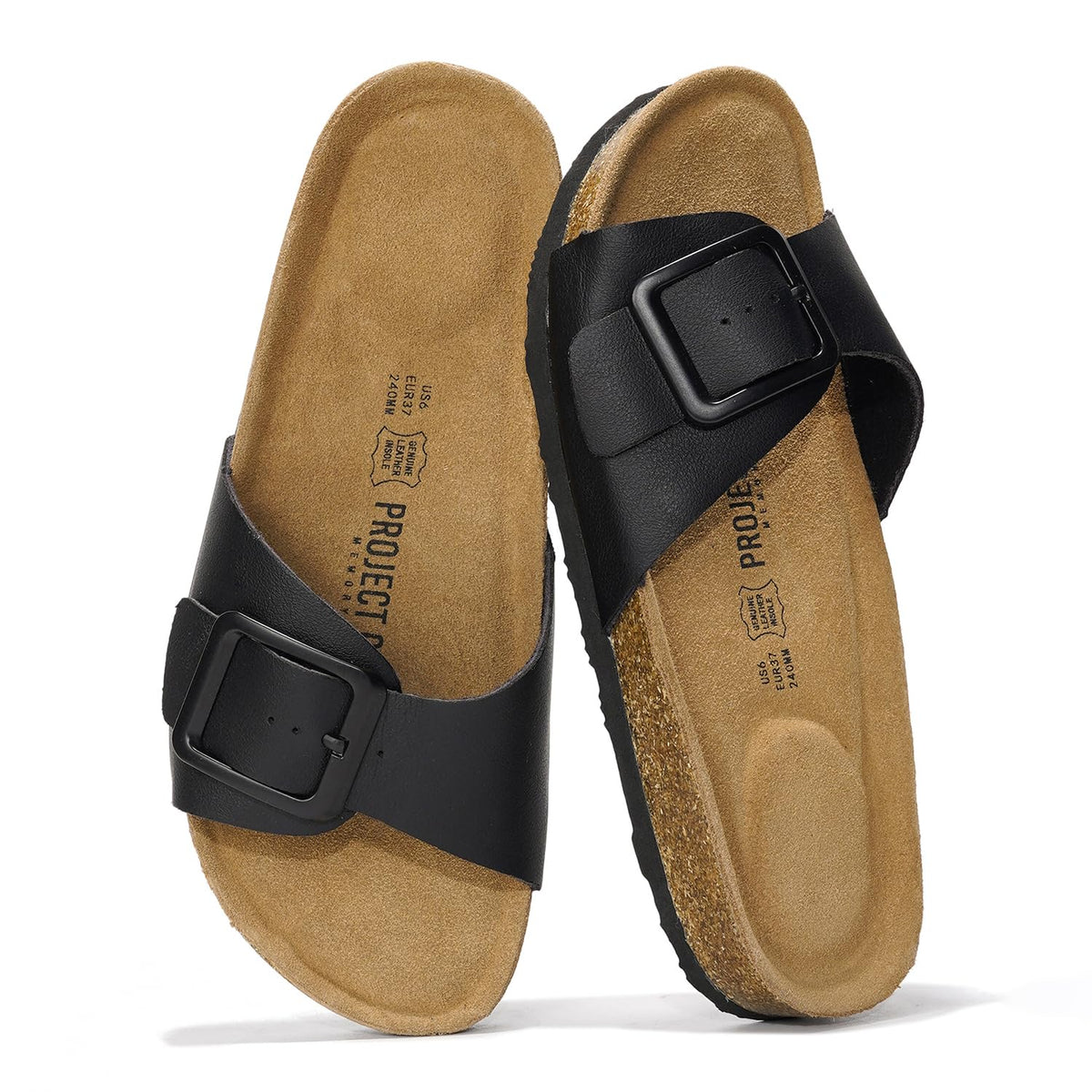 Project Cloud 100% Genuine Leather Sandals Women Comfortable Womens Slides
