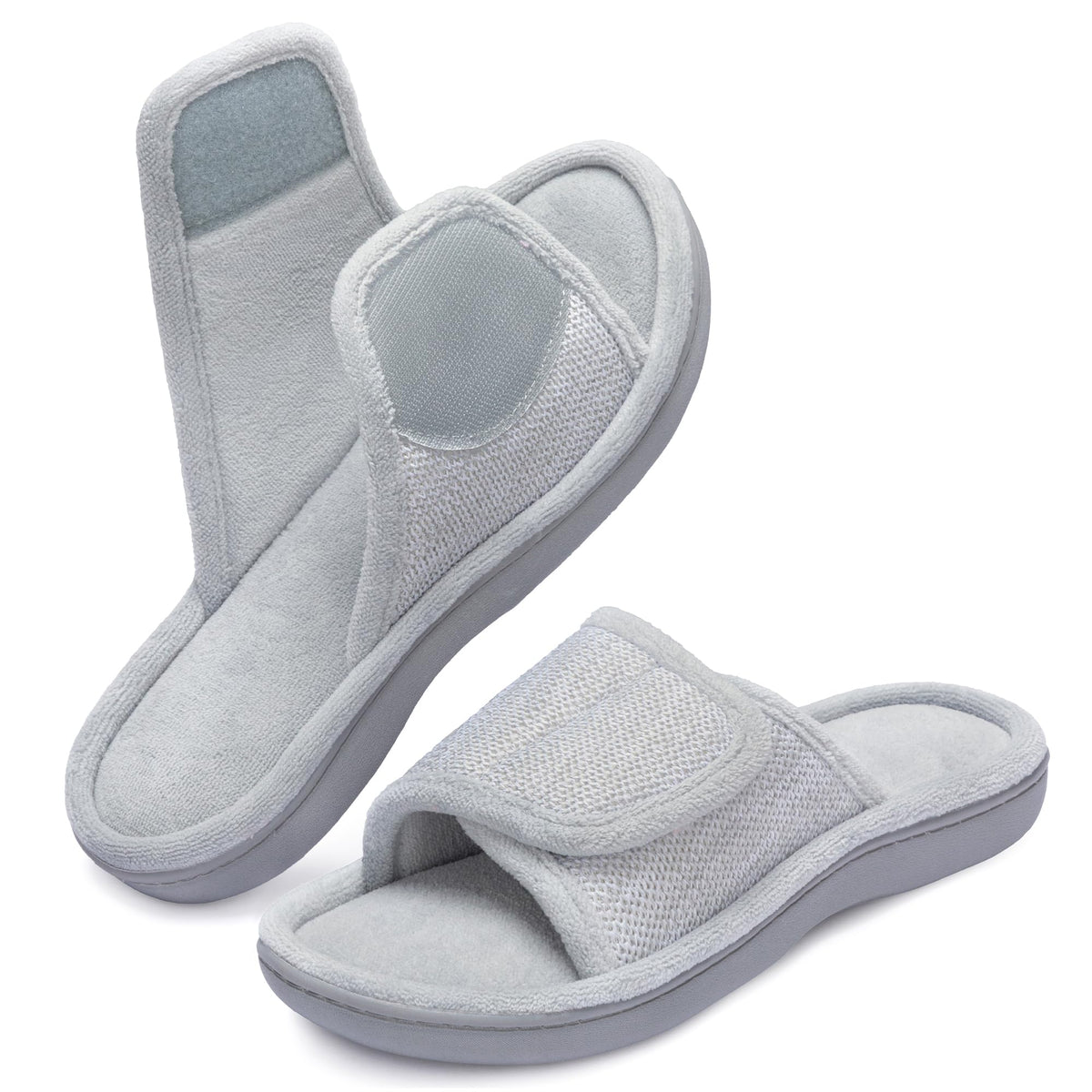 RockDove Women's Adjustable Wrap Memory Foam Slide Slipper