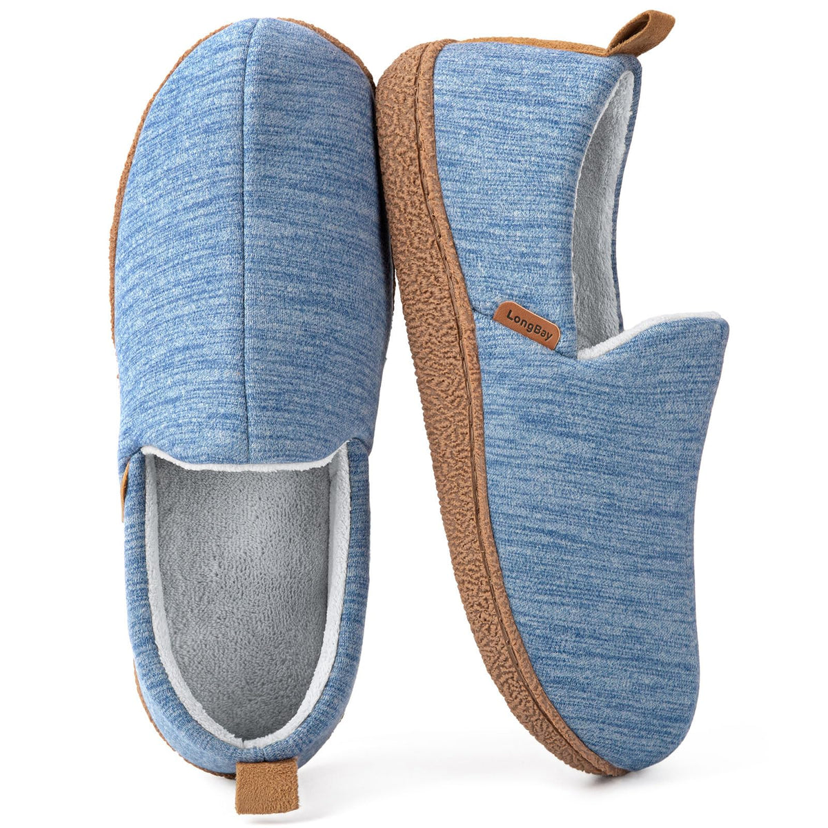 LongBay Women's Slippers Memory Foam Cozy House Shoes for Indoor Outdoor