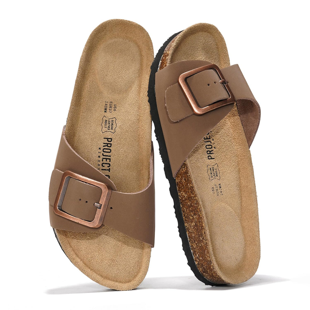 Project Cloud 100% Genuine Leather Sandals Women Comfortable Womens Slides