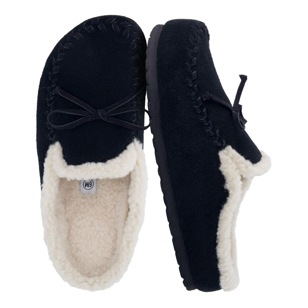 CUSHIONAIRE Creek Genuine Leather Suede Womens Slippers Casual House Shoes