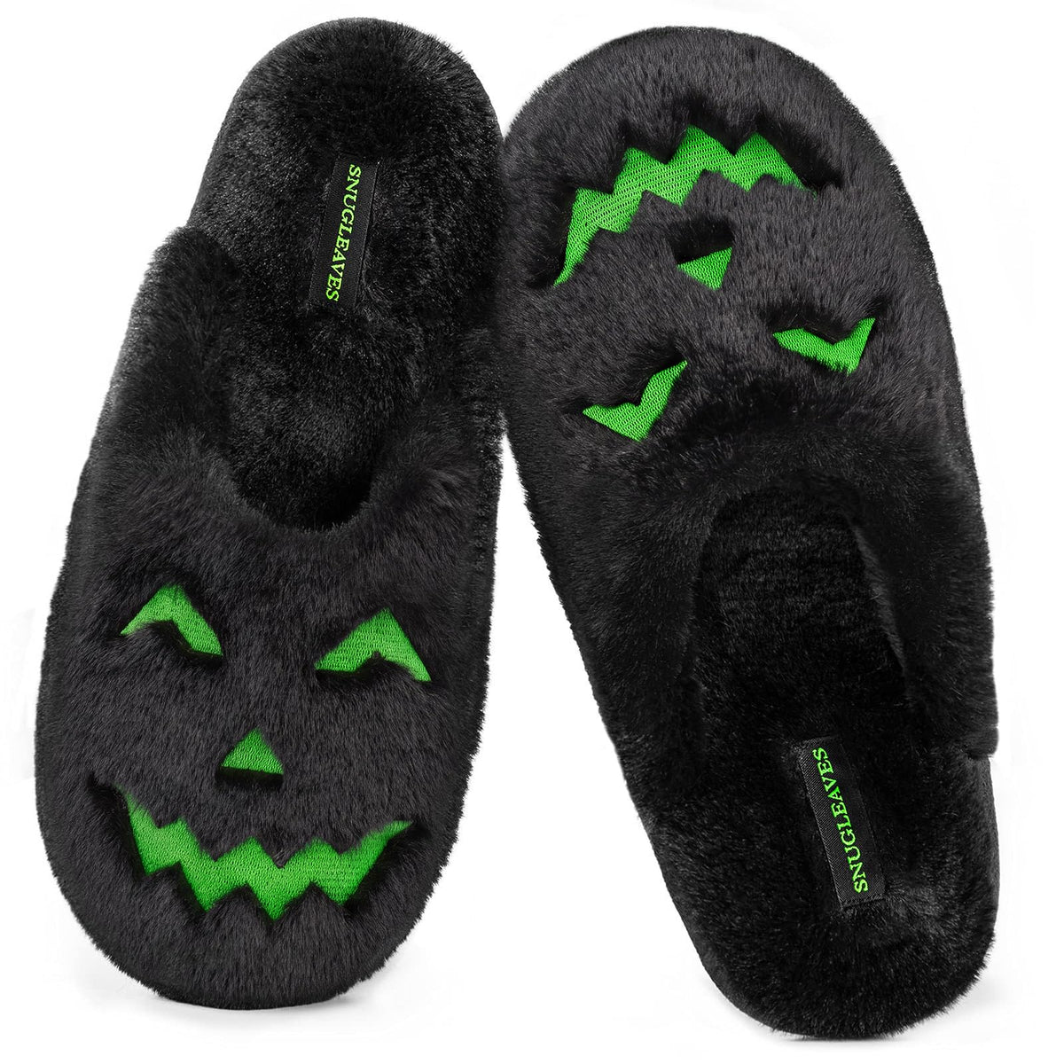 Snug Leaves Women's Fuzzy Scuff Slippers Memory Foam Non-slip House Shoes