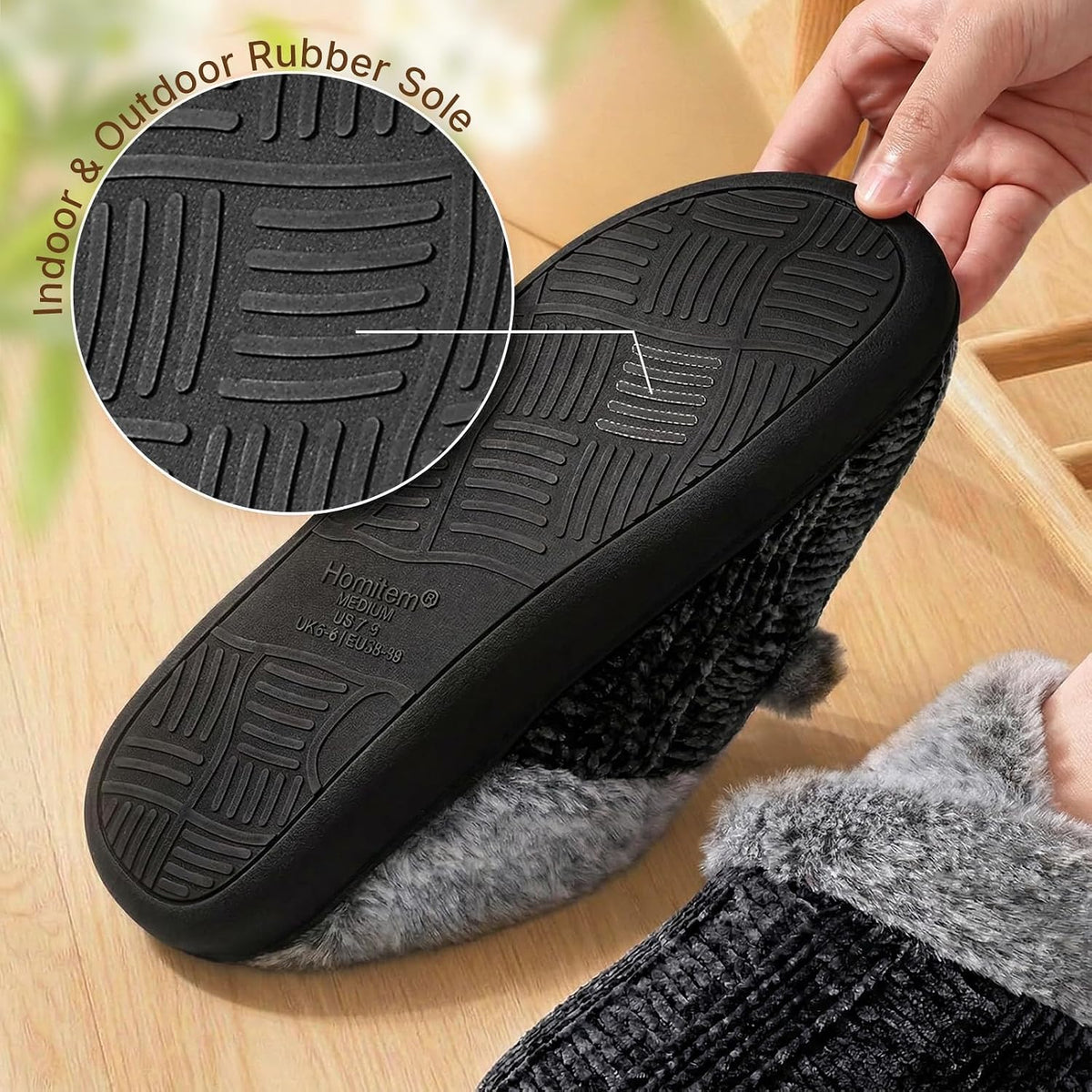 Slippers for Women Fuzzy House Slip on Indoor Outdoor Bedroom Home Shoes