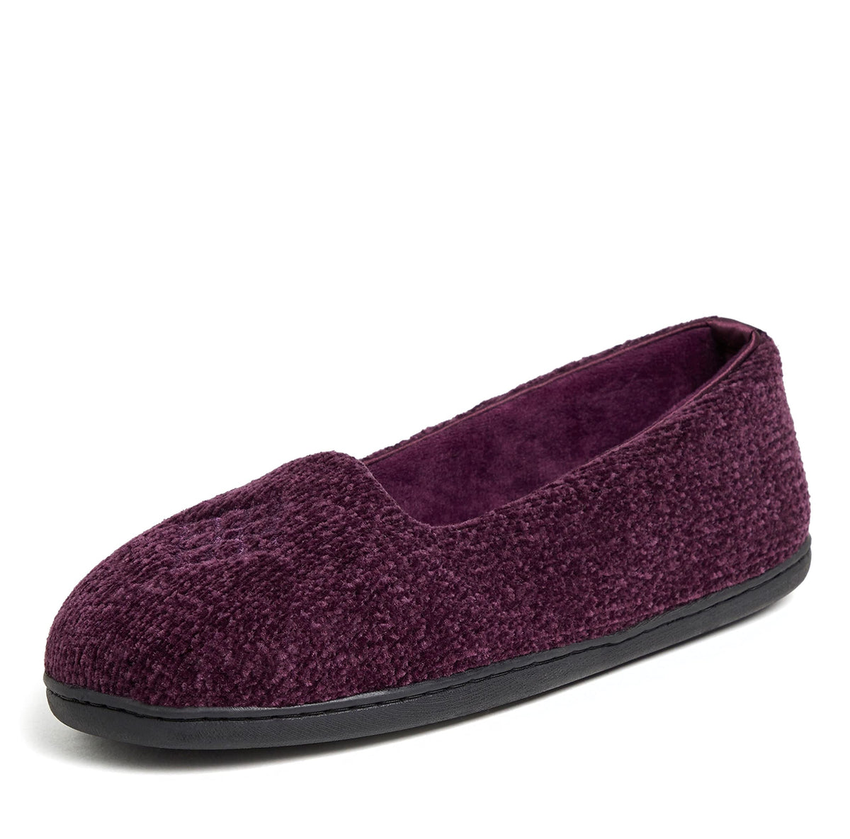 Dearfoams Women's Rebecca Soft Memory Foam Lightweight House Shoes Cozy Loafer with Warm Lining and Wide Widths Slipper