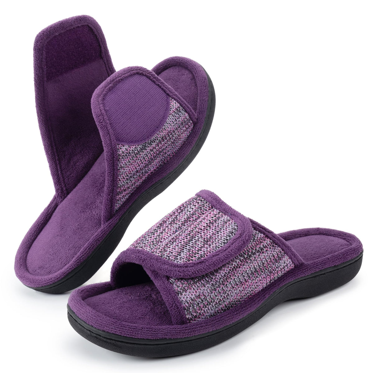 RockDove Women's Adjustable Wrap Memory Foam Slide Slipper