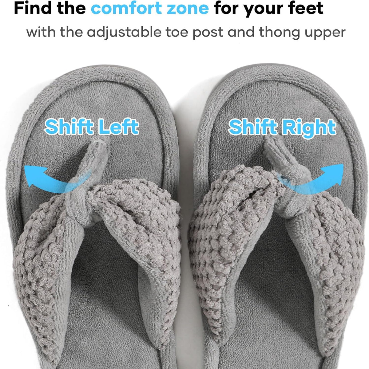 ULTRAIDEAS Women's Popcorn Flip Flop House Slipper with Memory Foam, Gift for Women Mom