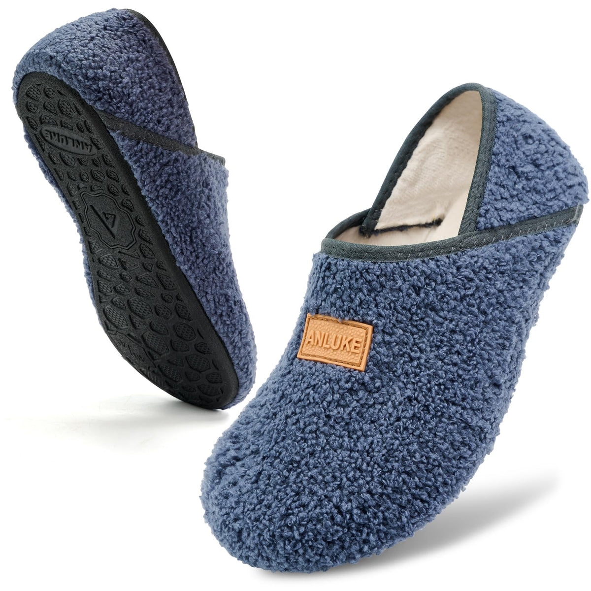 ANLUKE House Slippers for Women Men Fuzzy Socks Indoor/Outdoor