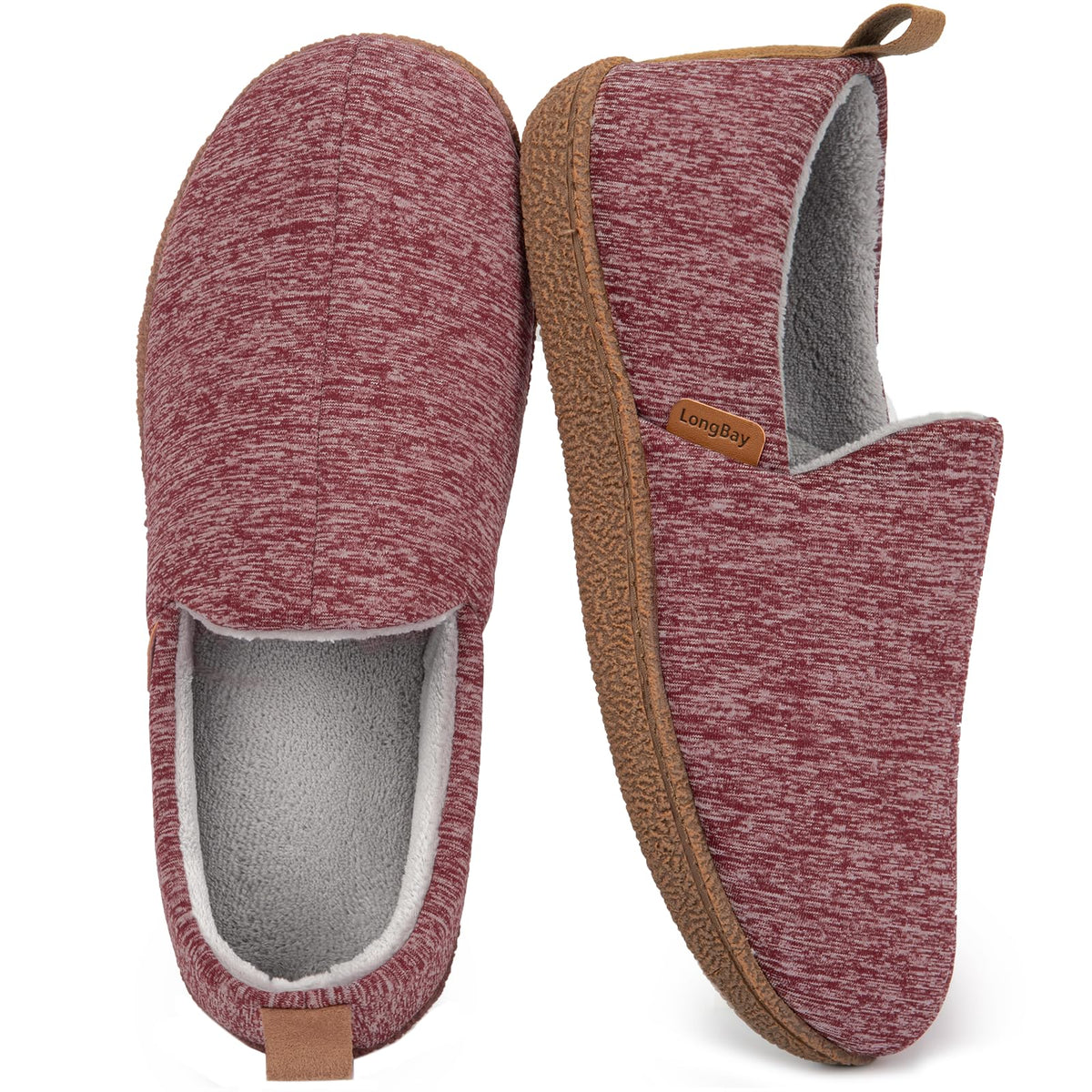 LongBay Women's Slippers Memory Foam Cozy House Shoes for Indoor Outdoor