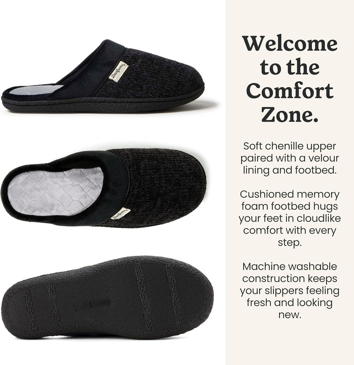 Dearfoams Women's Samantha Knit Closed Toe Scuff Slipper