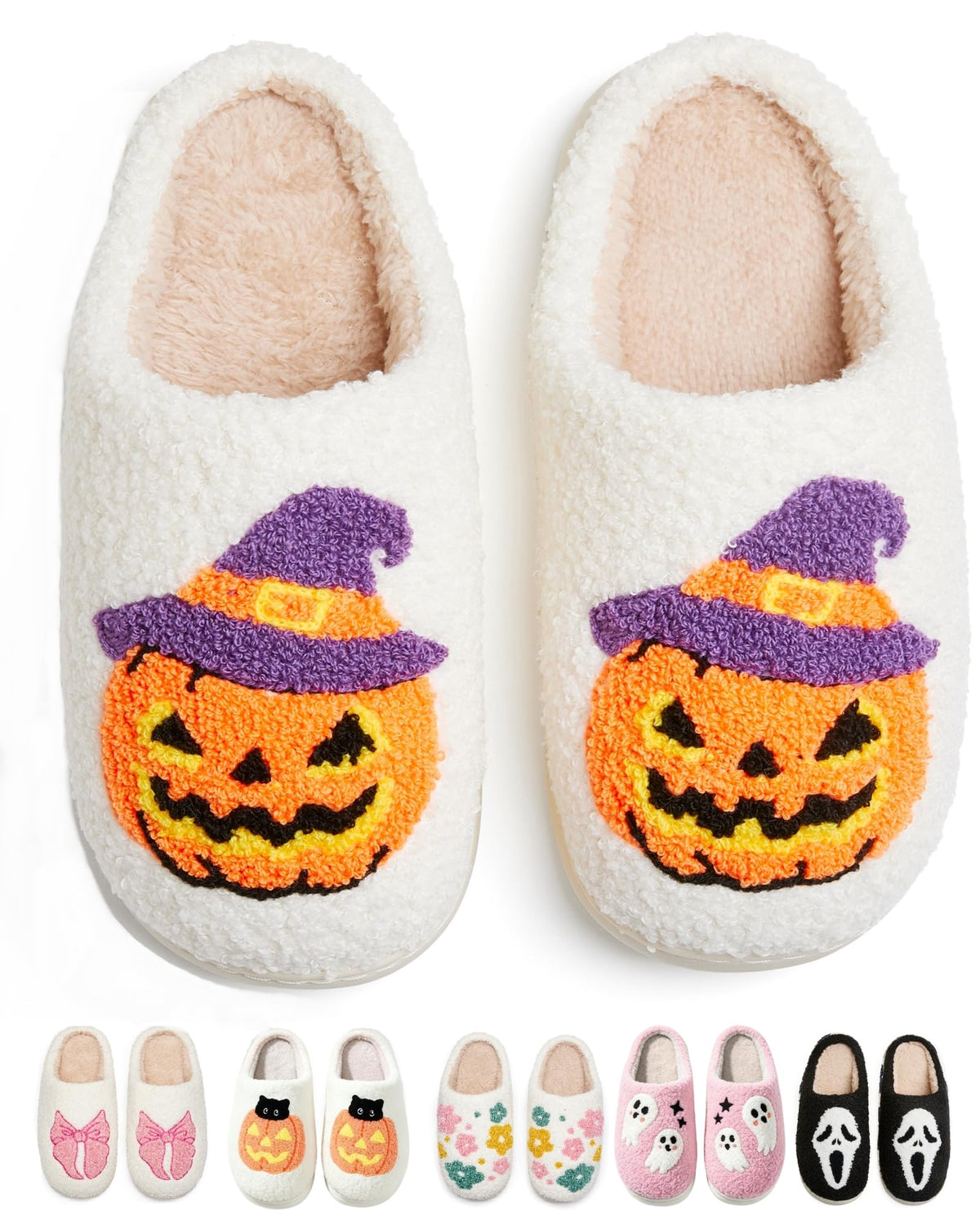 Cute House Slippers for Women Men Warm Cozy House Shoes Fuzzy Home Slippers with Memory Foam Indoor and Outdoor