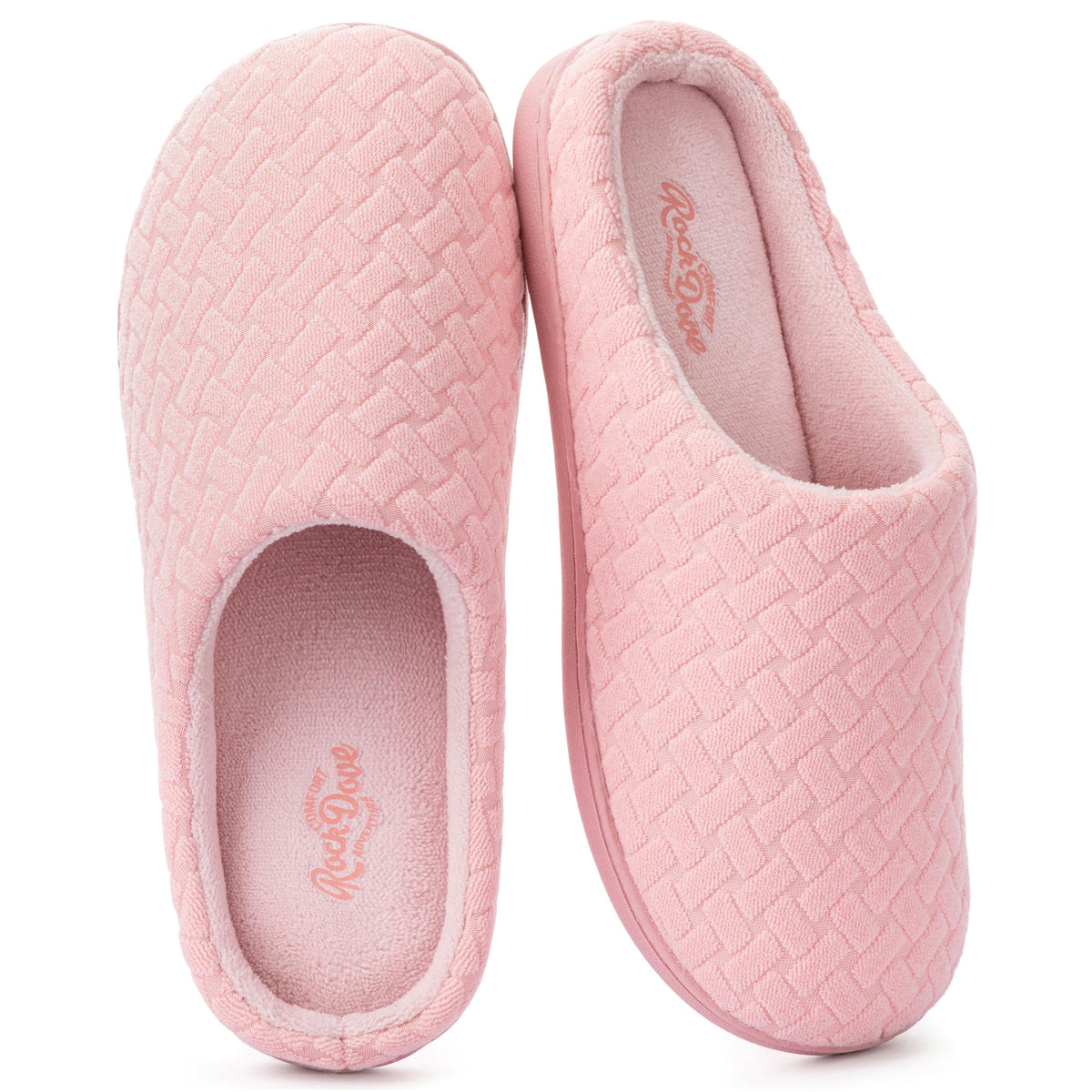 RockDove Womens Birdseye Knit Memory Foam Slippers