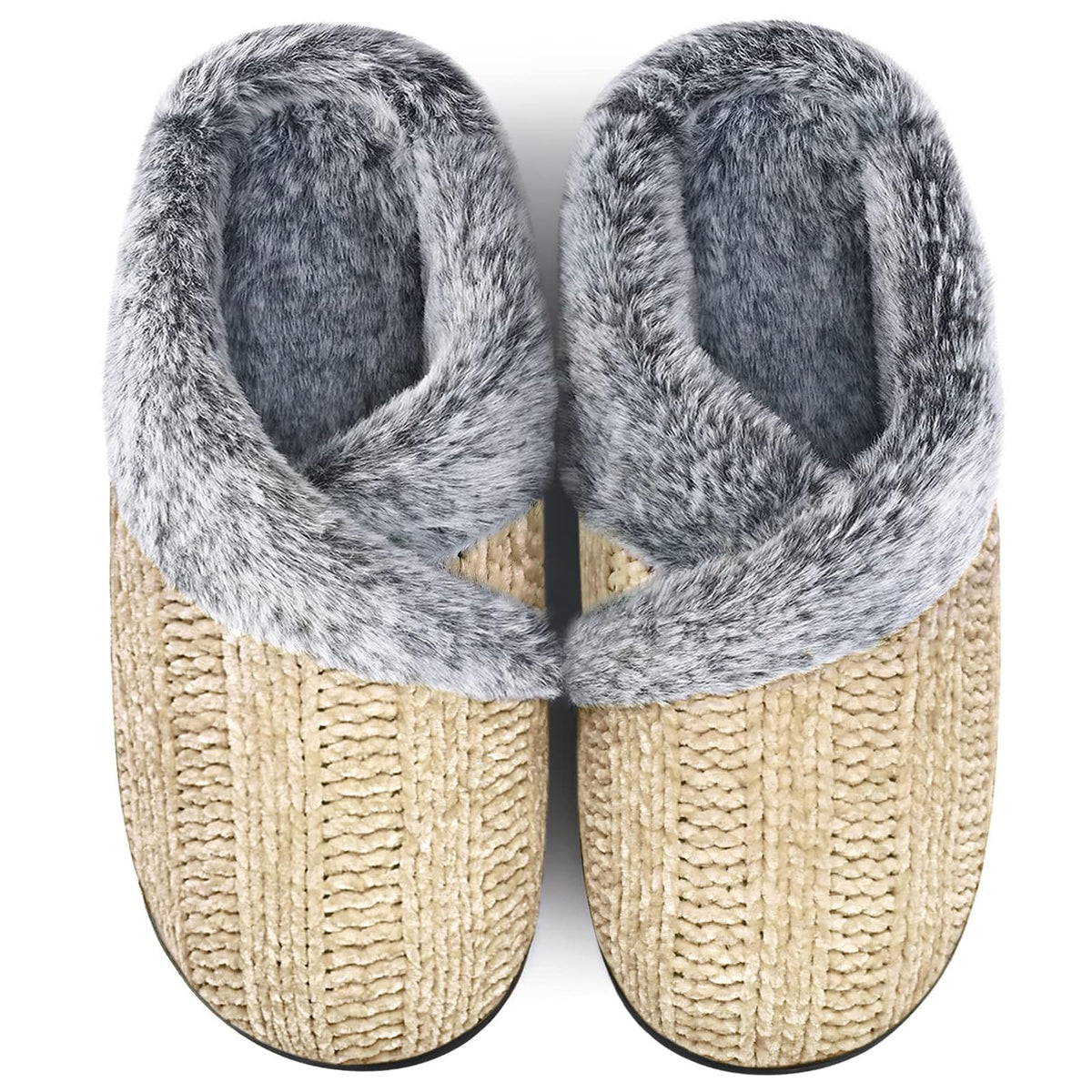 Slippers for Women Fuzzy House Slip on Indoor Outdoor Bedroom Home Shoes