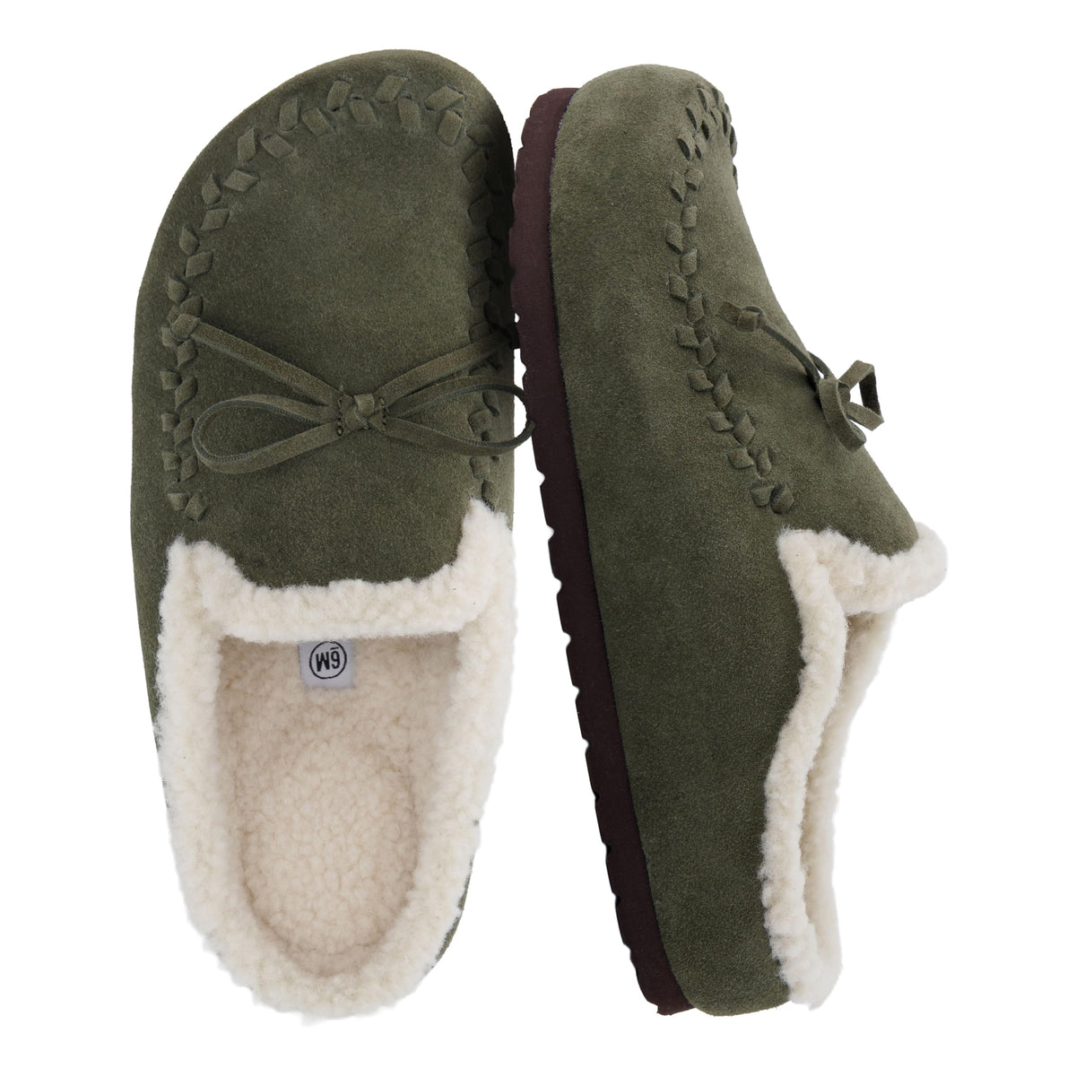 CUSHIONAIRE Creek Genuine Leather Suede Womens Slippers Casual House Shoes
