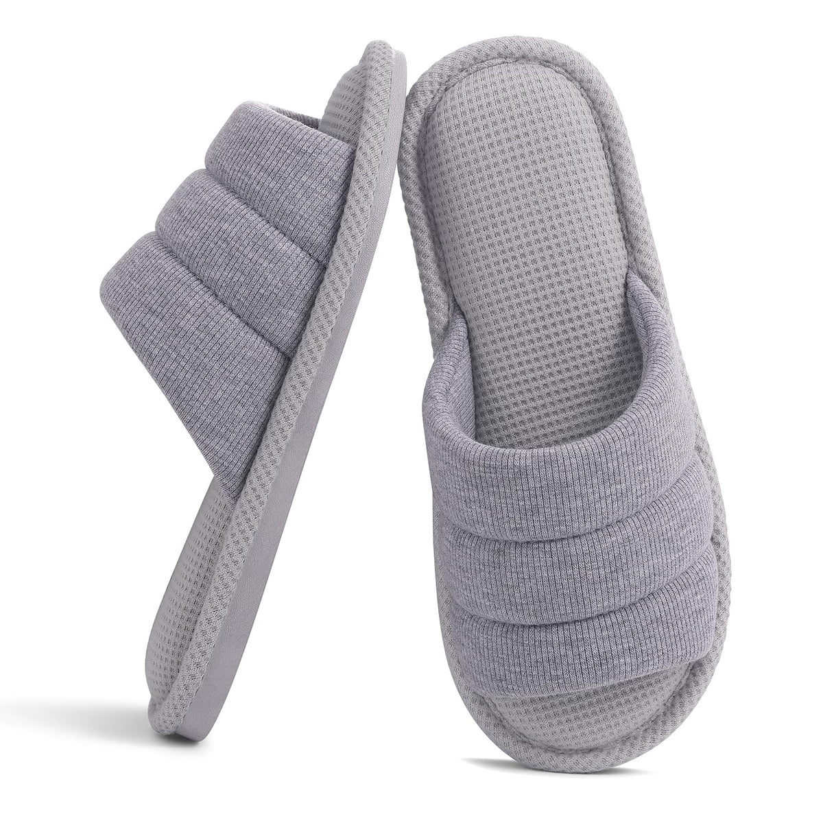 shevalues Summer House Slippers for Women Men Waffle Indoor Slippers