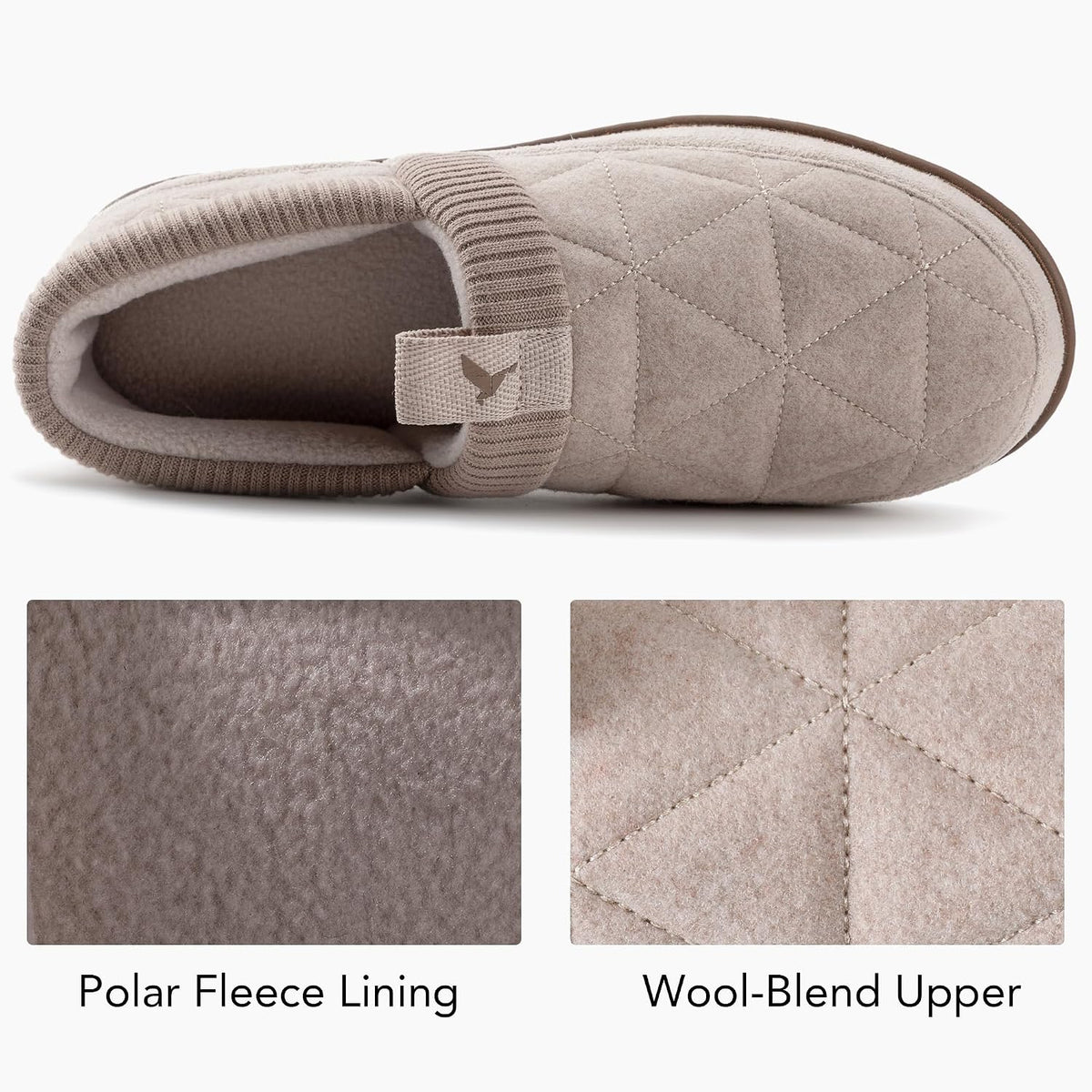 RockDove Women's Knit Cuff Closed Back House Slippers