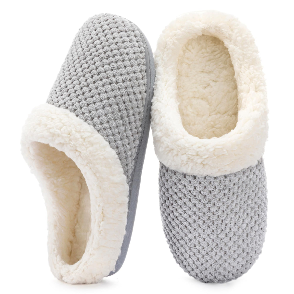 ULTRAIDEAS Women's Popcorn Fleece House Slippers