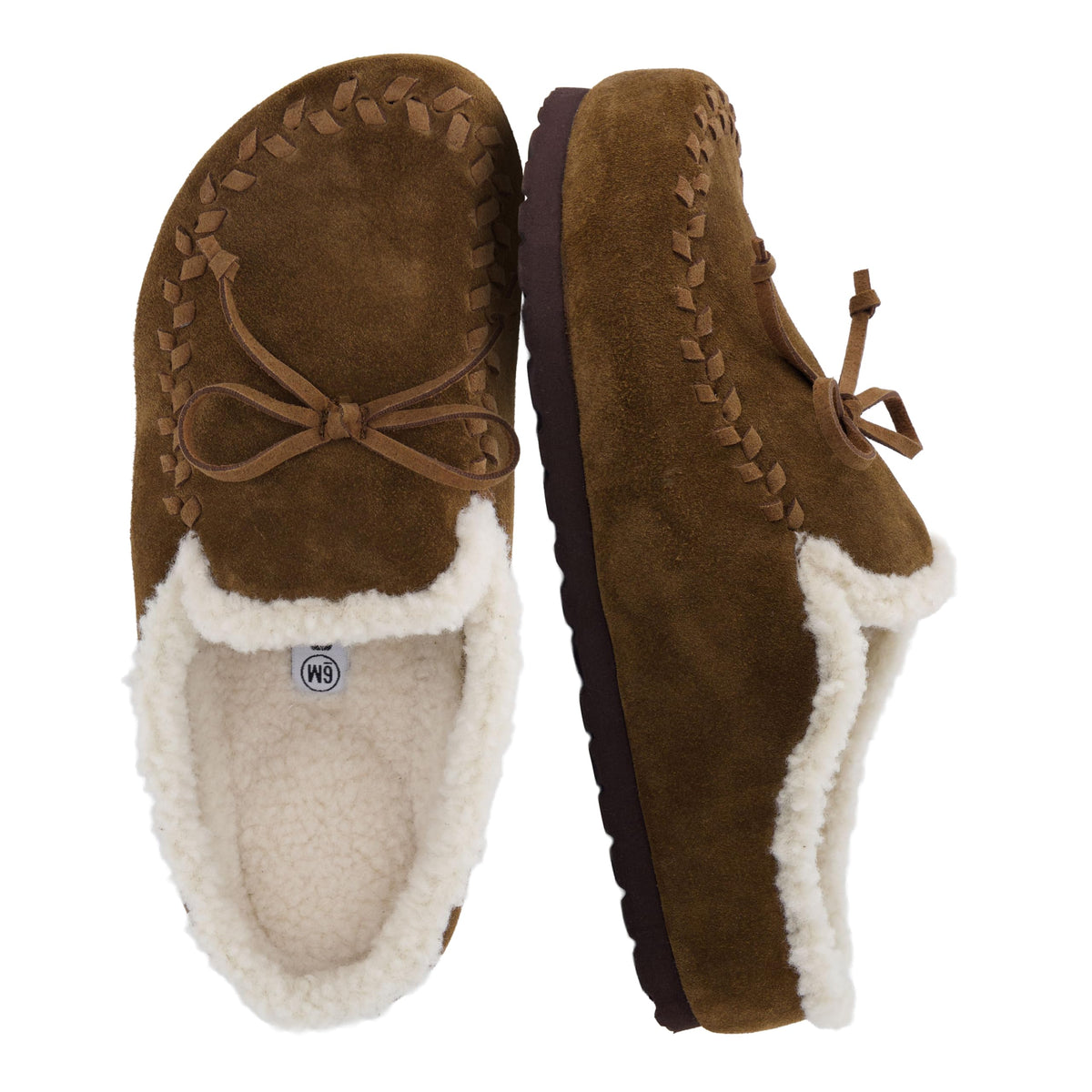 CUSHIONAIRE Creek Genuine Leather Suede Womens Slippers Casual House Shoes