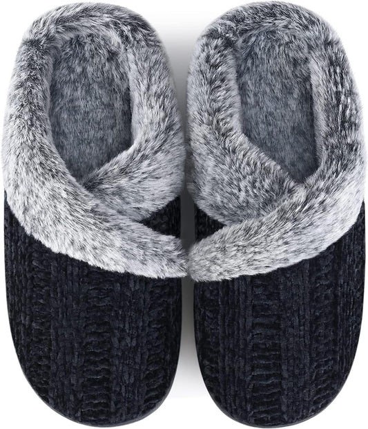 Slippers for Women Fuzzy House Slip on Indoor Outdoor Bedroom Home Shoes