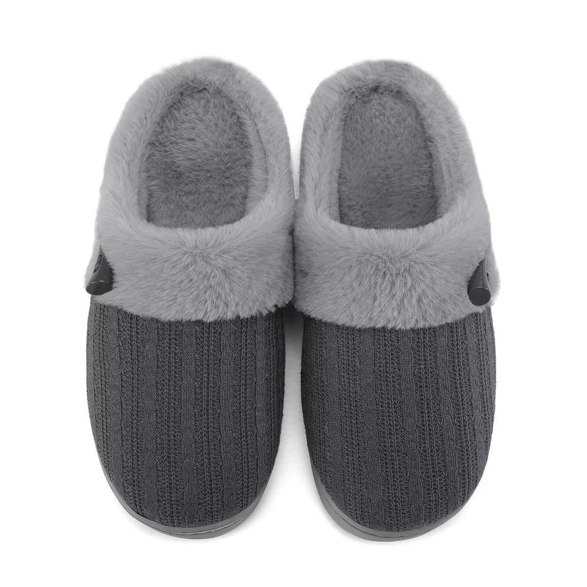 NineCiFun Women's Slip on Fuzzy Slippers Memory Foam House Slippers Outdoor Indoor Warm Plush Bedroom Shoes Scuff with Faux Fur Lining