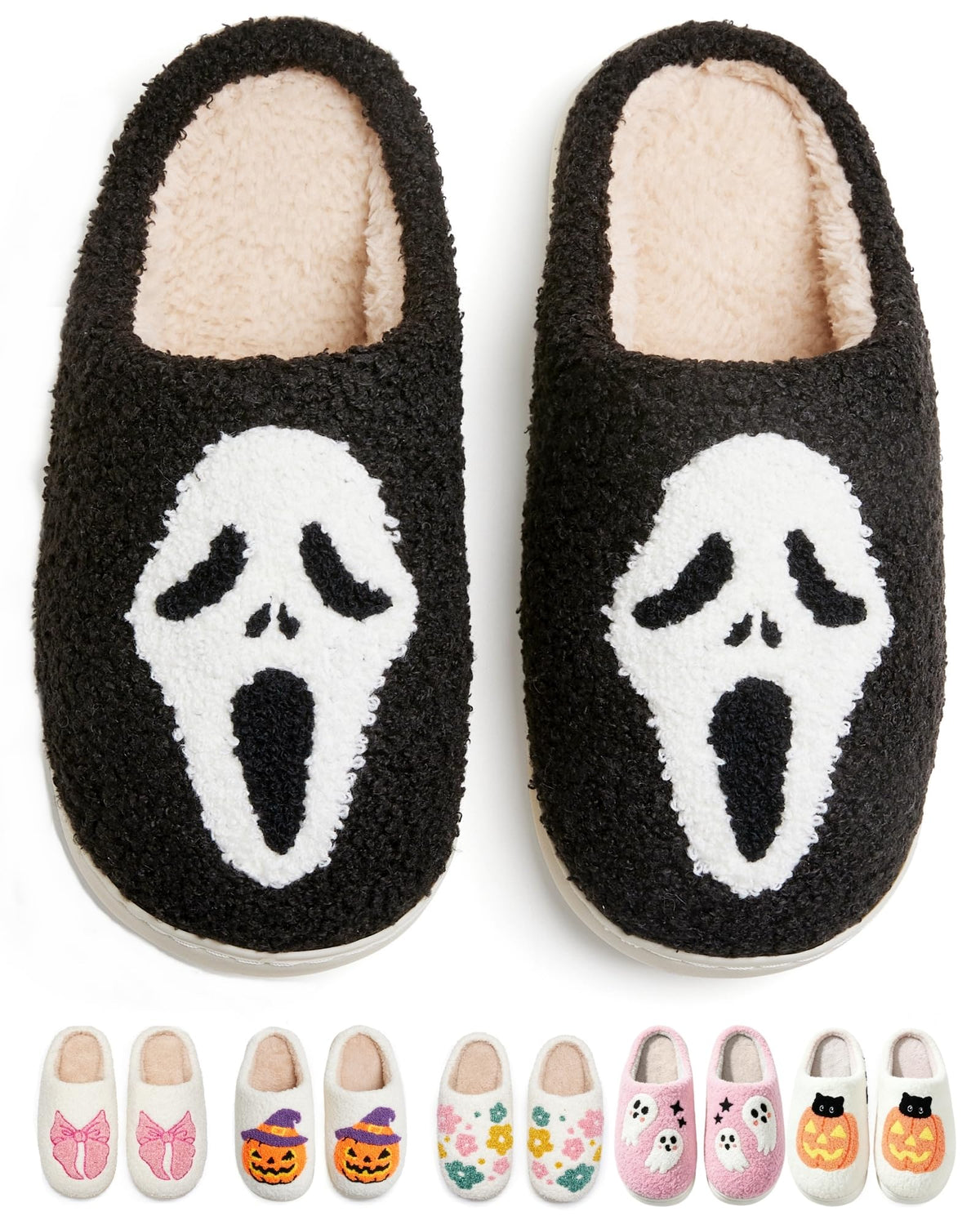 Cute House Slippers for Women Men Warm Cozy House Shoes Fuzzy Home Slippers with Memory Foam Indoor and Outdoor
