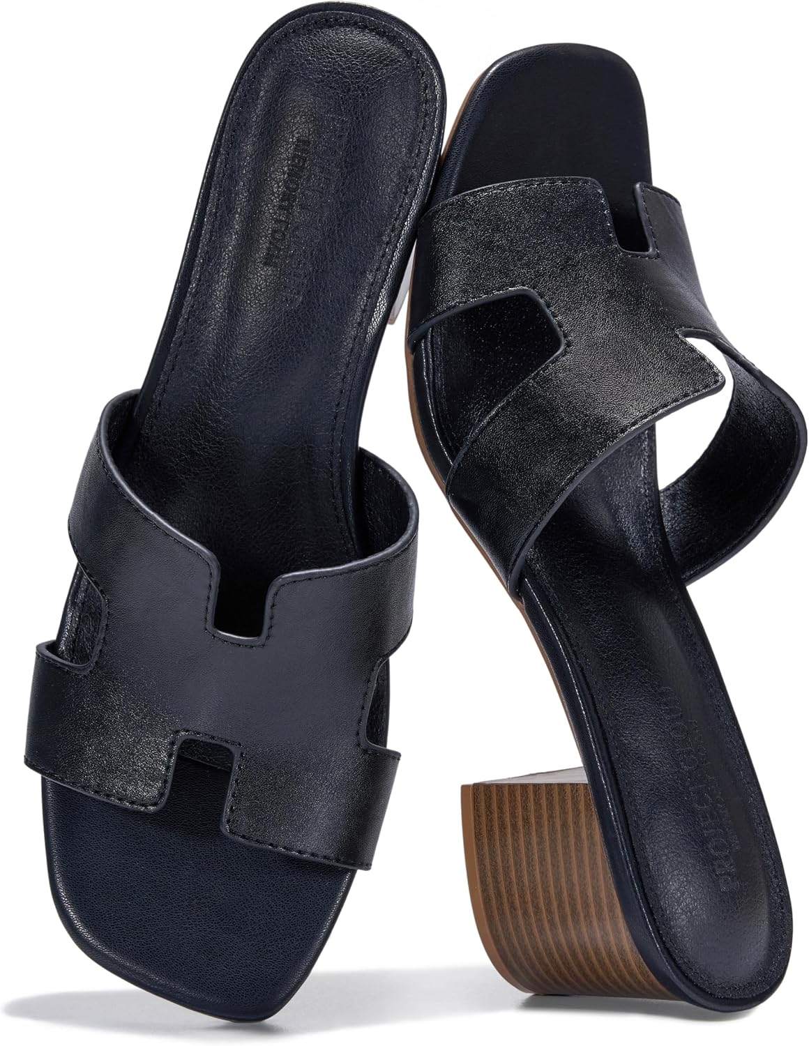 Project Cloud 100% Genuine Leather Block Heeled Sandals for Women(Opal)