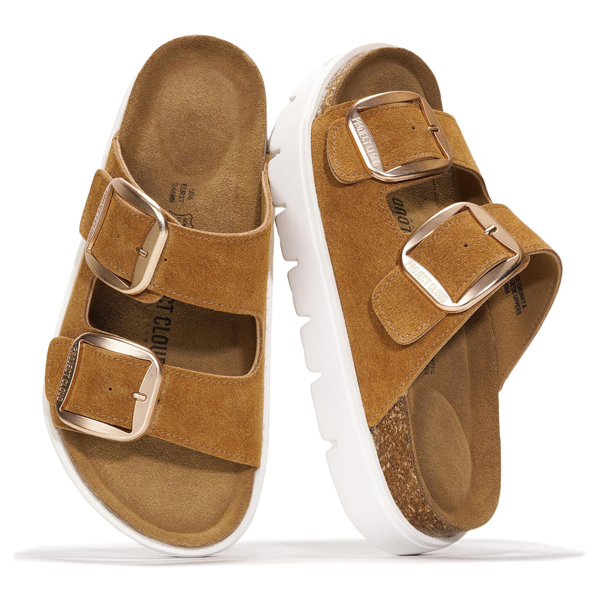 Project Cloud 100% Genuine Leather Platform Sandals Women (Greecechunky)