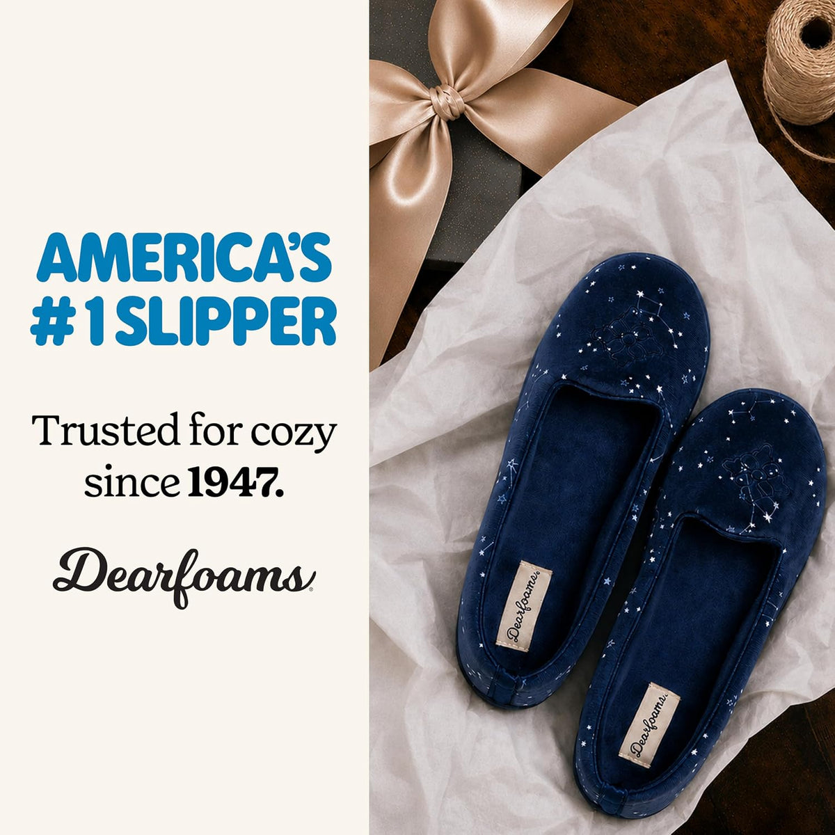 Dearfoams Women's Rebecca Soft Memory Foam Lightweight House Shoes Cozy Loafer with Warm Lining and Wide Widths Slipper