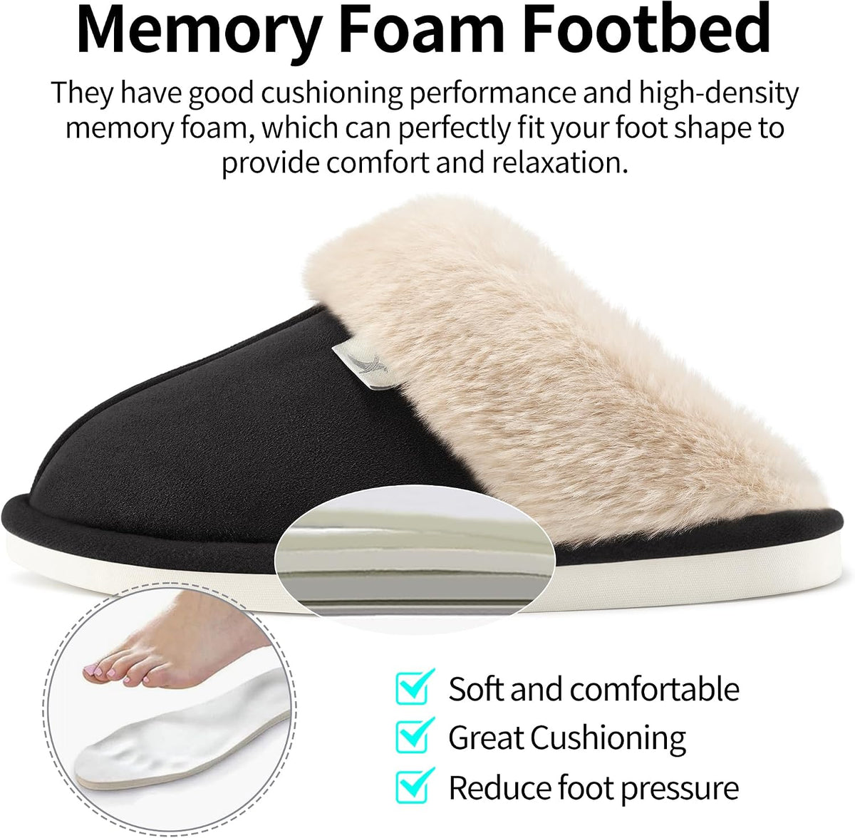 Aomigoct Womens Fuzzy House Slippers: Warm Plush & Non-Slip for Everyday Soft - The Perfect Thoughtful Gift for Mom & Grandma in Winter
