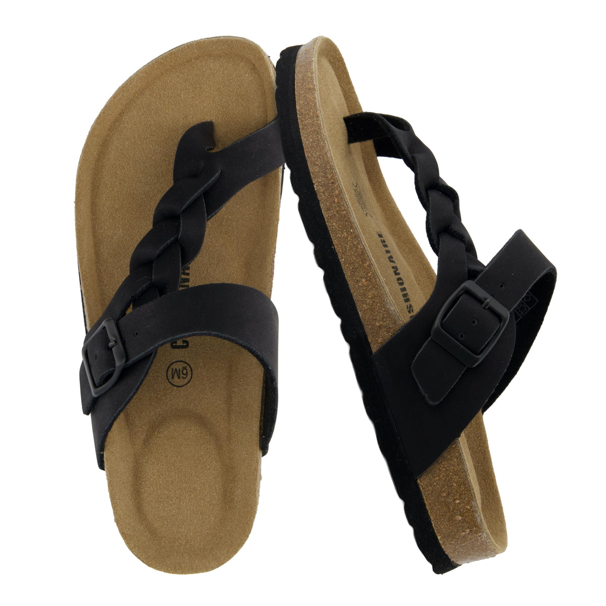 CUSHIONAIRE Libby Braided Summer Sandals for Women with Adjustable Buckle