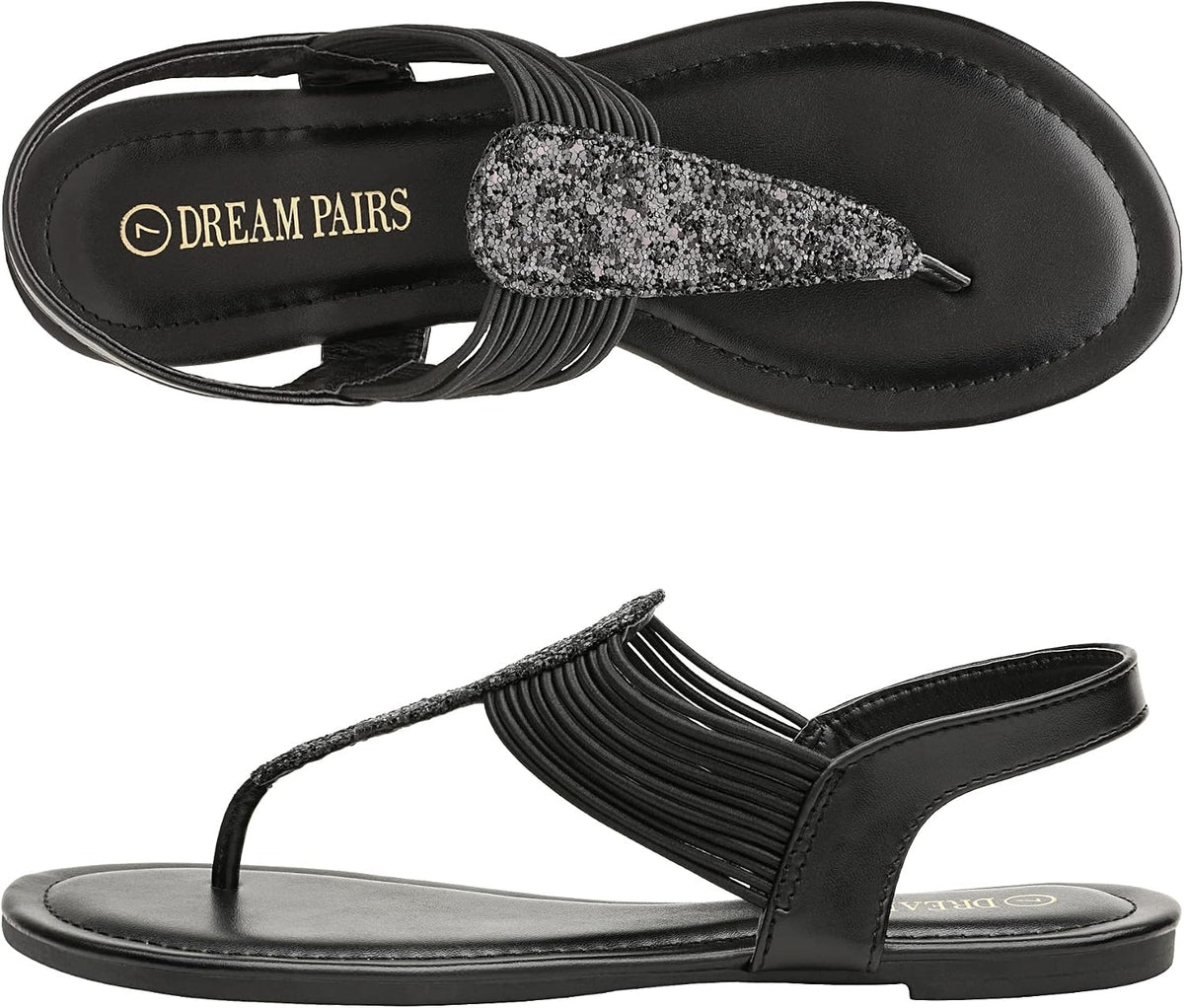 DREAM PAIRS Women's Flat Ankle Strap Sandals