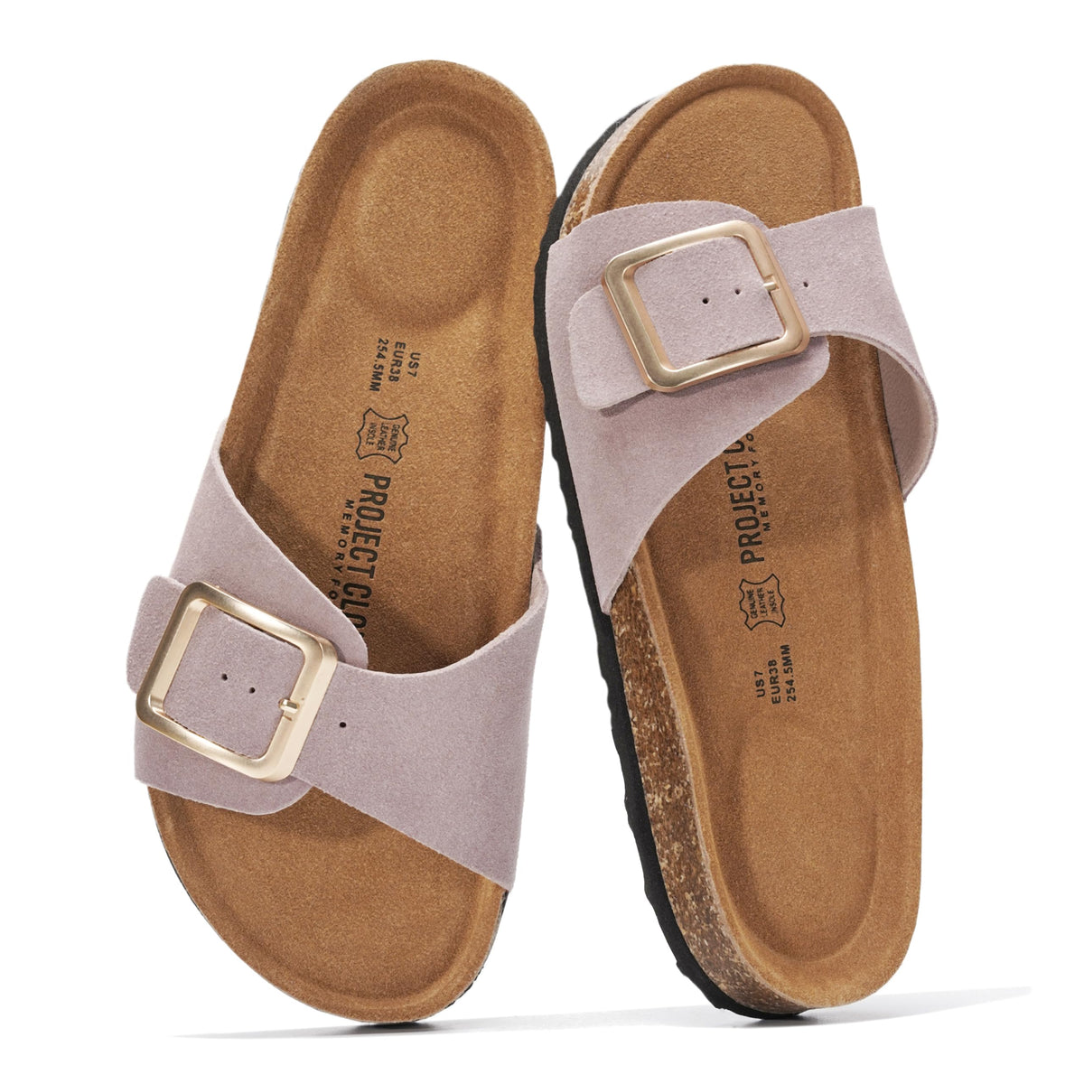 Project Cloud 100% Genuine Leather Sandals Women Comfortable Womens Slides