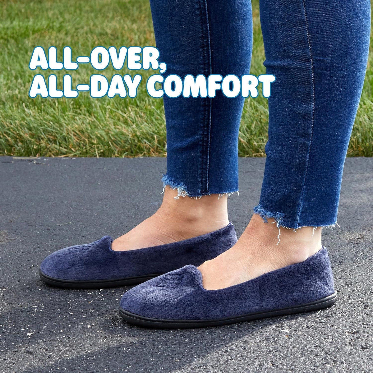 Dearfoams Women's Rebecca Soft Memory Foam Lightweight House Shoes Cozy Loafer with Warm Lining and Wide Widths Slipper