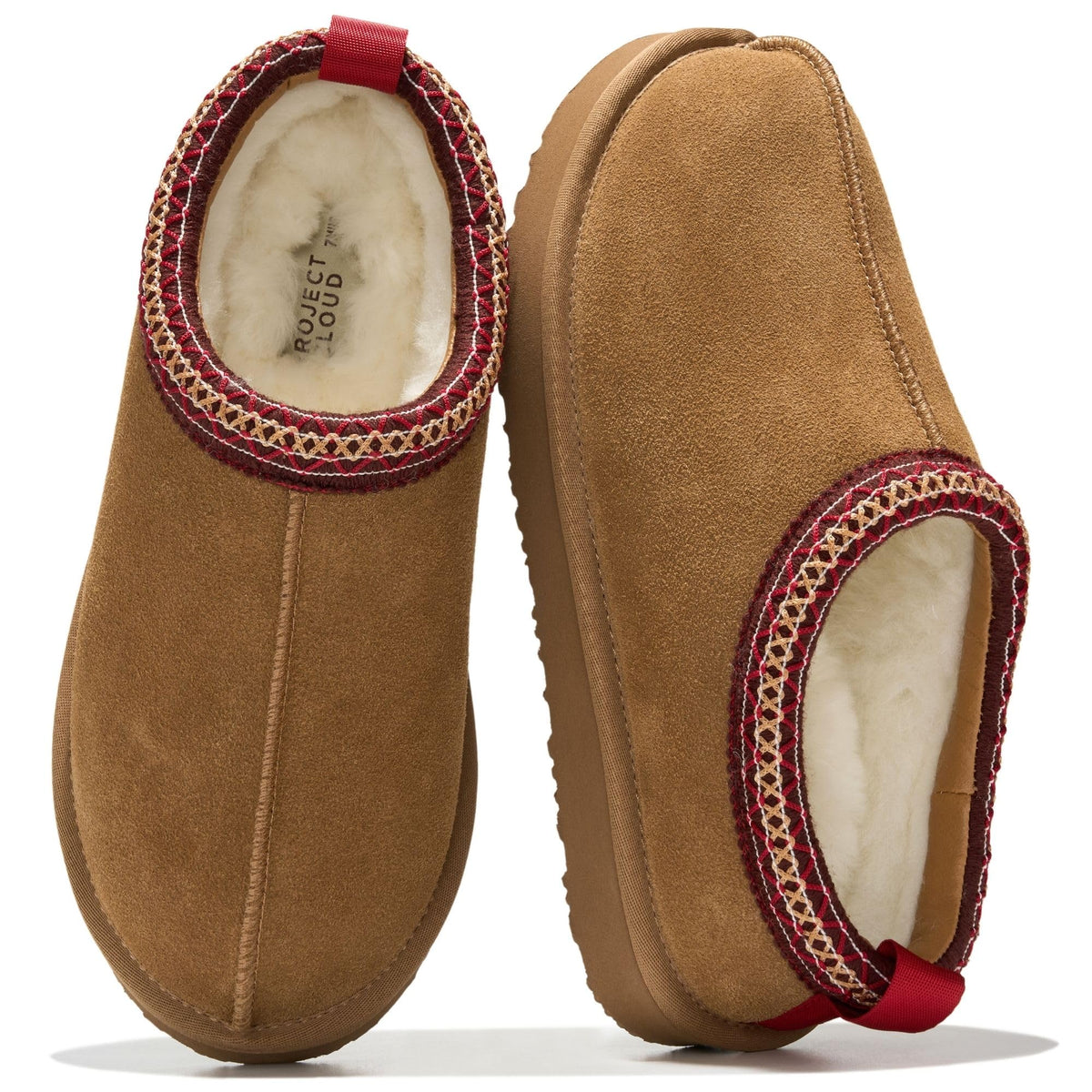 100% Genuine Leather Womens Slippers Fur-Lined Shearling Slippers for Women