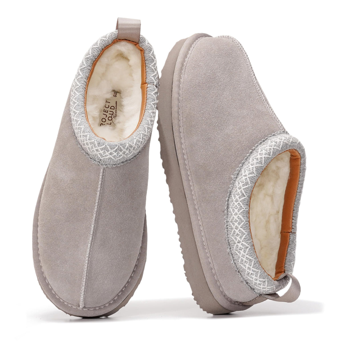 100% Genuine Leather Womens Slippers Fur-Lined Shearling Slippers for Women
